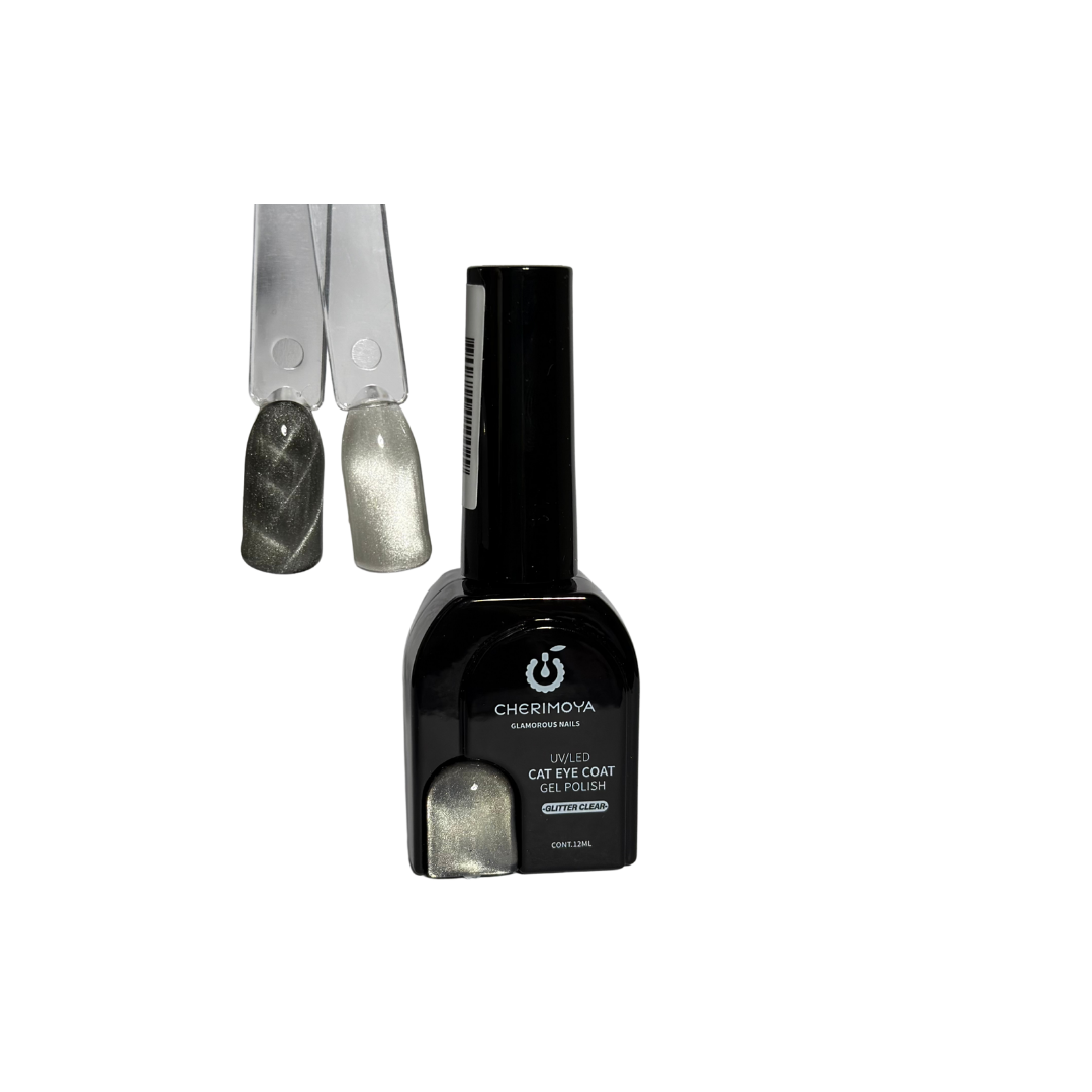 Esmalte Ojo de Gato Glitter Clear #002 Cherimoya