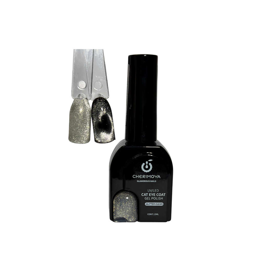 Esmalte Ojo de Gato Glitter Clear #003 Cherimoya