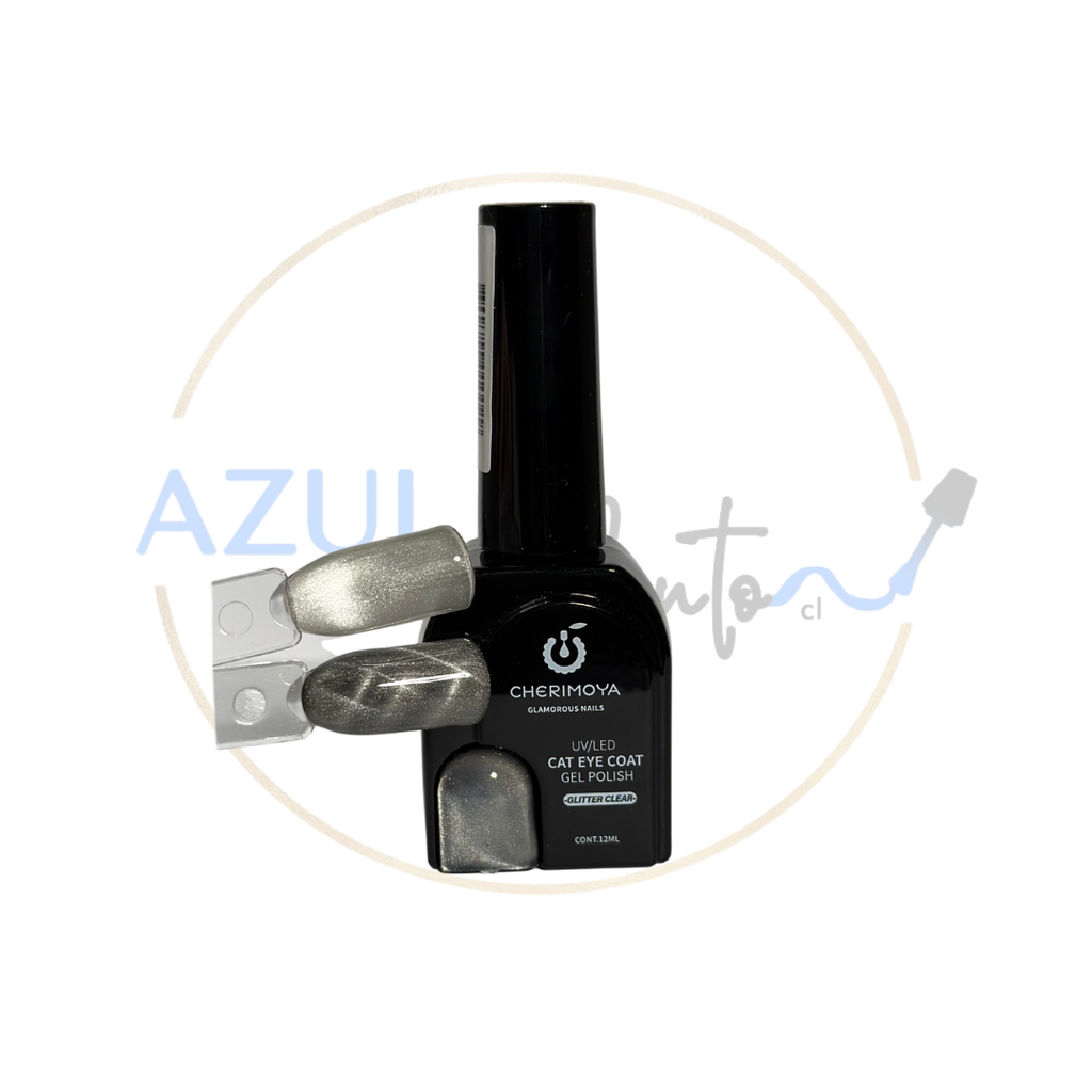 Esmalte Ojo de Gato Glitter Clear #002 Cherimoya