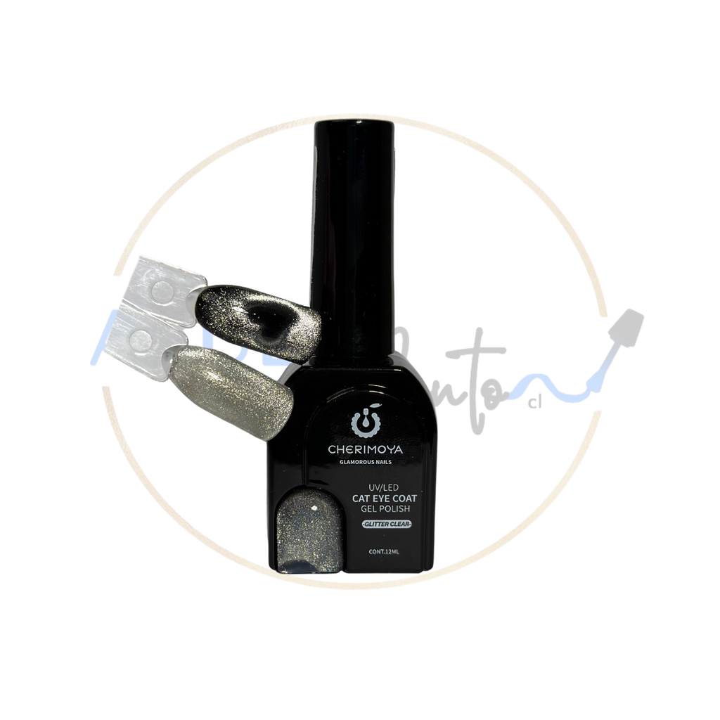 Esmalte Ojo de Gato Glitter Clear #003 Cherimoya