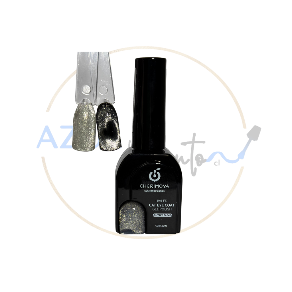 Esmalte Ojo de Gato Glitter Clear #003 Cherimoya