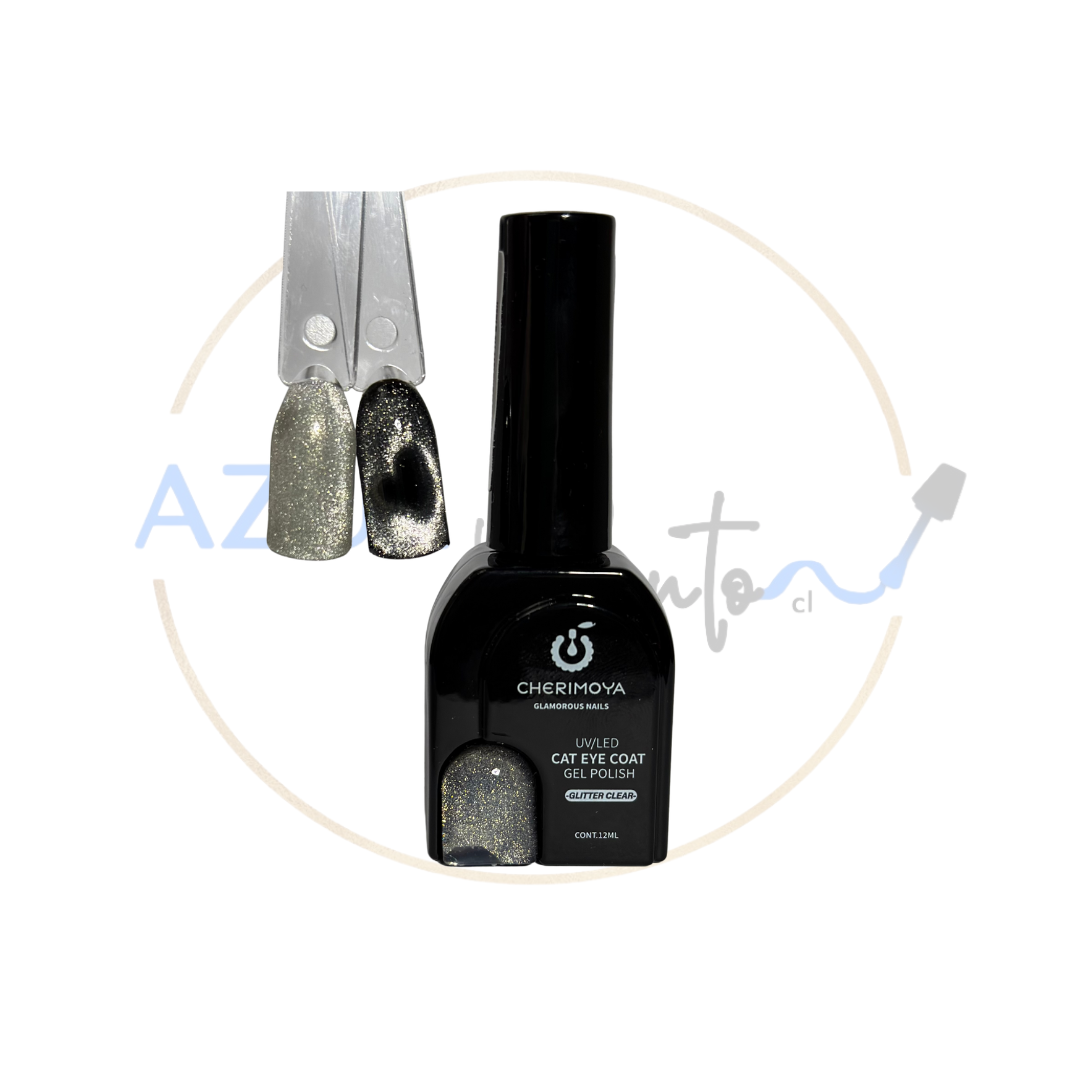 Esmalte Ojo de Gato Glitter Clear #003 Cherimoya