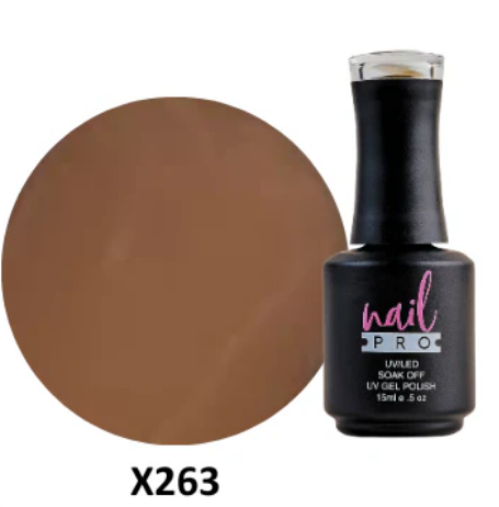 Esmalte Permanente #X263 caramel latte Nail Pro 15ml