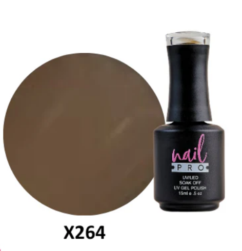 Esmalte Permanente #X264 taupe brown Nail Pro 15ml