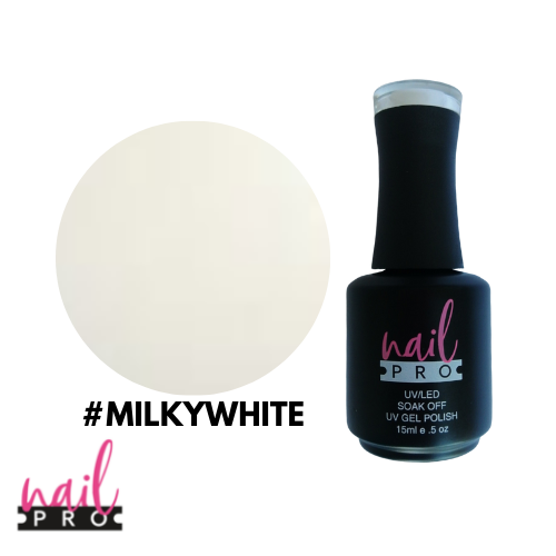 Esmalte Permanente Milky White Traslucido Nail Pro